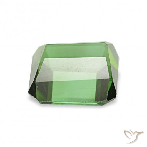 Tourmaline Vert naturelle Octogone / coupe Émeraude, 1.61 ct, VVS-VS