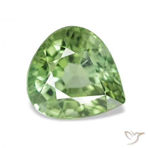 Tourmaline Vert chaud naturelle En forme de poire, 1.82 ct, VVS-VS