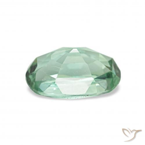 Tourmaline Vert menthe léger naturelle ovale, 1.11 ct, VVS-VS