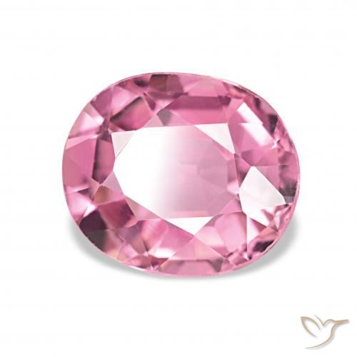 Tourmaline Rose vif naturelle ovale, 1.54 ct, VVS-VS