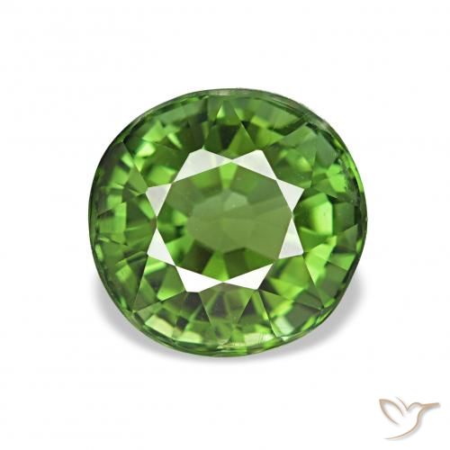 Tourmaline Vert foncé naturelle ovale, 1.50 ct, VVS-VS