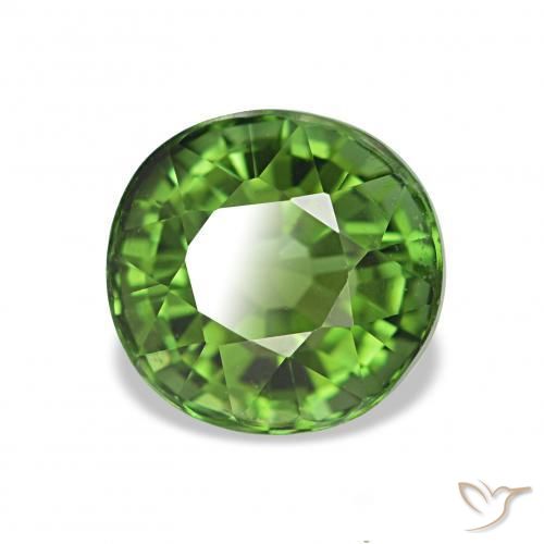 Tourmaline Vert foncé naturelle ovale, 1.50 ct, VVS-VS