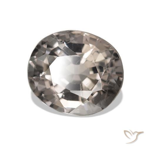 Tourmaline Gris très clair naturelle ovale, 1.96 ct, VVS-VS