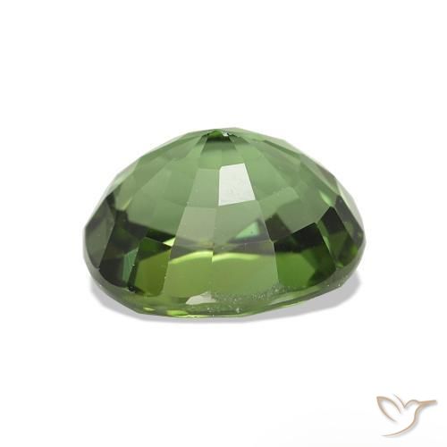 Tourmaline Vert moyen naturelle ovale, 1.56 ct, VVS-VS