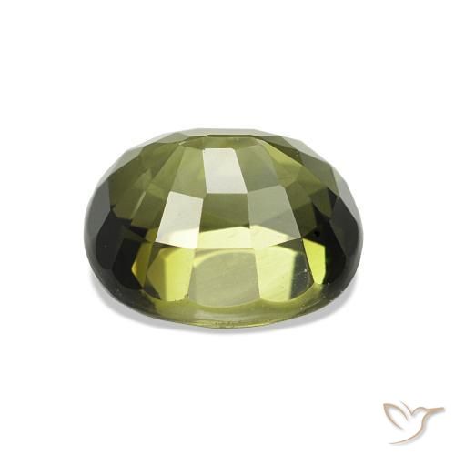 Tourmaline Vert jaunâtre naturelle Coussin, 1.62 ct, VVS