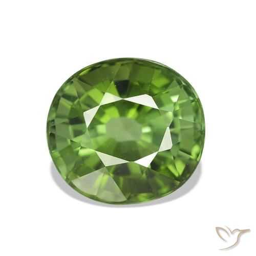 1.66ct Vert moyen Tourmaline, ovale, VVS