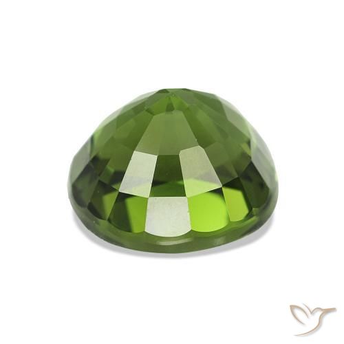 Tourmaline Vert moyen naturelle ovale, 1.66 ct, VVS