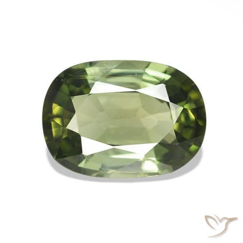 Tourmaline Forêt verte naturelle Coussin, 1.55 ct, VS
