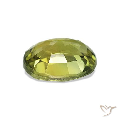 Tourmaline Vert jaunâtre naturelle ovale, 1.57 ct, VS