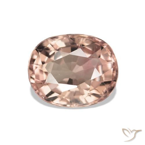 Tourmaline Orange rose naturelle ovale, 1.46 ct, VS