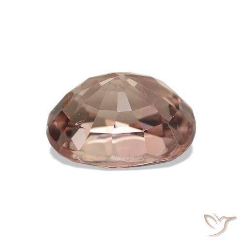 Tourmaline Orange rose naturelle ovale, 1.46 ct, VS