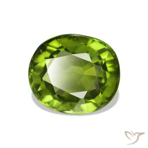 Tourmaline Vert algues marines naturelle ovale, 1.82 ct, VVS-VS