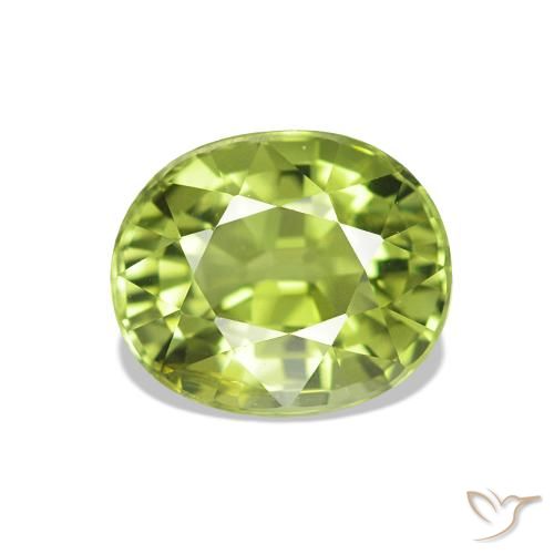 Tourmaline Vert éclatant naturelle ovale, 1.41 ct, VVS-VS