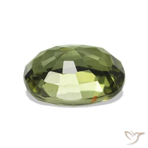 Tourmaline Vert forêt léger naturelle ovale, 1.82 ct, VVS-VS