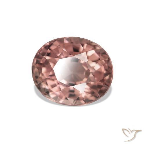 Tourmaline Rose moyen naturelle Coupe ovale, 1.60 ct, VVS