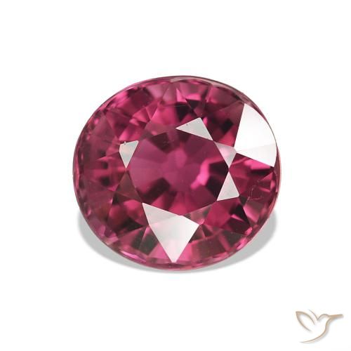 Tourmaline Pourpre de baie naturelle ovale, 1.38 ct, VS-SI