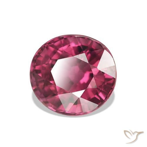Tourmaline Pourpre de baie naturelle ovale, 1.38 ct, VS-SI