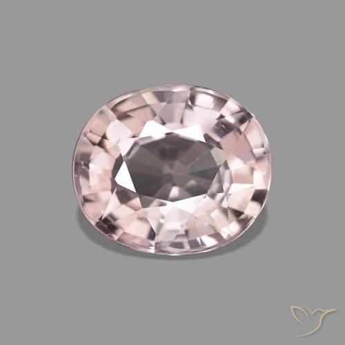 Tourmaline Rose clair naturelle Coupe ovale, 1.50 ct, VS