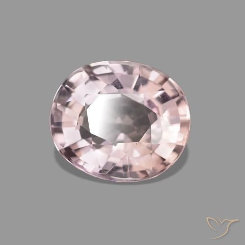 Tourmaline Rose clair naturelle Coupe ovale, 1.50 ct, VS