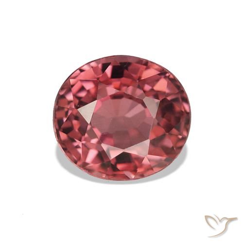 Tourmaline Rouge violacé naturelle ovale, 1.71 ct, VVS