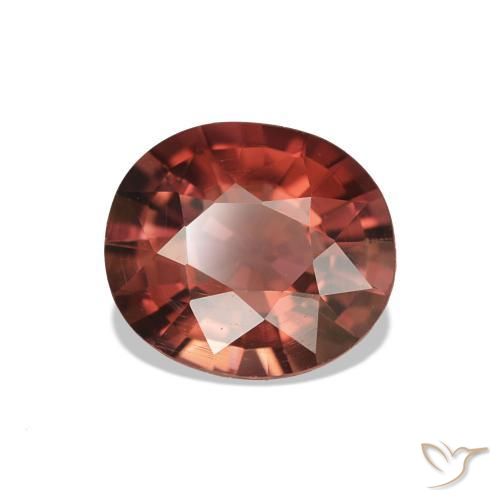 Tourmaline Rouge foncé naturelle ovale, 1.40 ct, VVS-VS