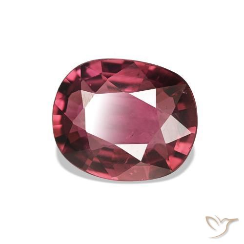 Tourmaline Rouge framboises naturelle Coussin, 1.42 ct, VS