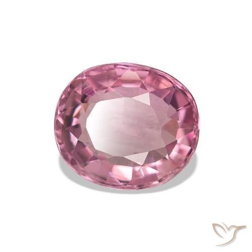 Tourmaline Rose clair naturelle Coupe ovale, 1.64 ct, VS
