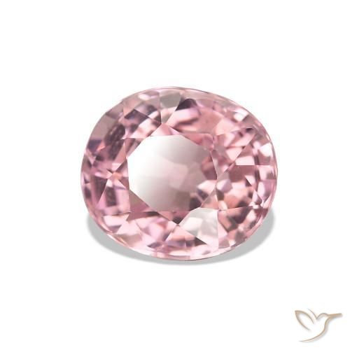 Tourmaline Rose clair naturelle Coupe ovale, 1.40 ct, VS