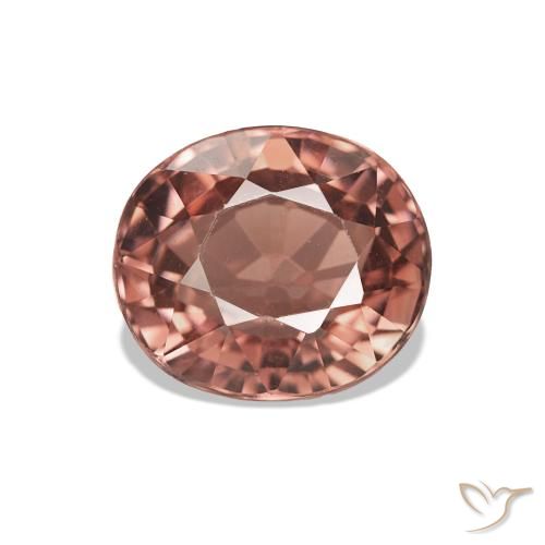 Tourmaline Medium Dark-Pink naturelle ovale, 1.66 ct, VVS