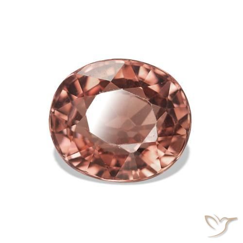 Tourmaline Medium Dark-Pink naturelle ovale, 1.66 ct, VVS