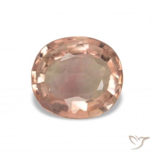 Tourmaline Rouge coccinelle naturelle ovale, 1.48 ct, VVS