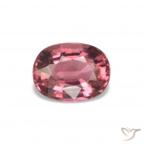 Tourmaline Rose rougeâtre naturelle Coupe ovale, 1.52 ct, VVS