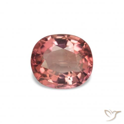 Tourmaline Rose foncé naturelle ovale, 1.48 ct, VVS-VS