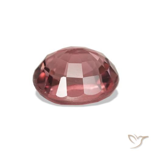 Tourmaline Rose rougeâtre terreux naturelle Coupe ovale, 1.35 ct, VS