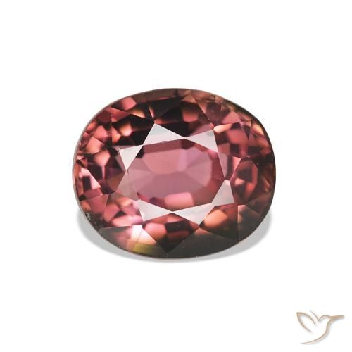 Tourmaline Pourpre foncé naturelle Coupe ovale, 1.55 ct, VS