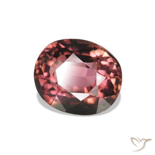 Tourmaline Pourpre foncé naturelle Coupe ovale, 1.55 ct, VS