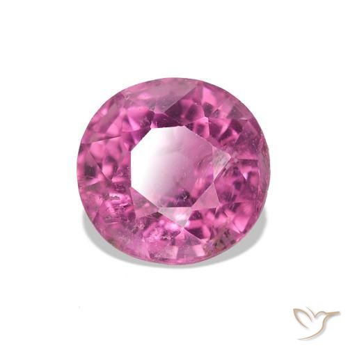 Tourmaline Rose foncé naturelle Coupe roude, 1.68 ct, VS-SI
