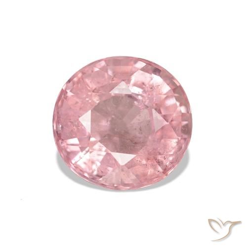 Tourmaline Rose bubblegum léger naturelle ovale, 1.68 ct, VS-SI