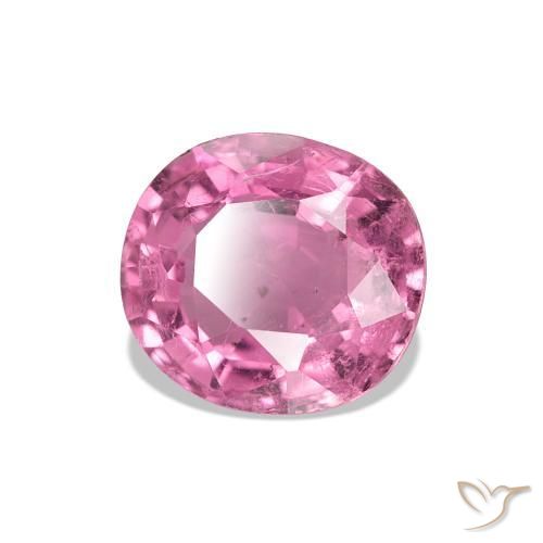 Tourmaline Rose vif naturelle Coupe coussin, 1.44 ct, VS-SI