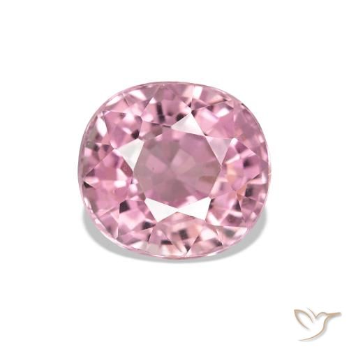 Tourmaline Rose vif naturelle Coupe coussin, 1.47 ct, VVS-VS