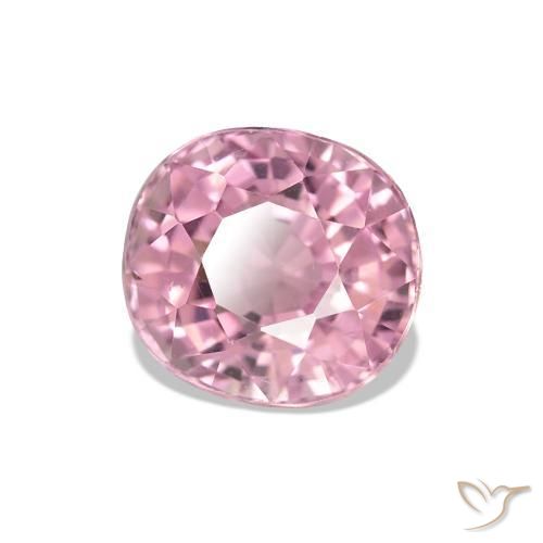 Tourmaline Rose vif naturelle Coupe coussin, 1.47 ct, VVS-VS