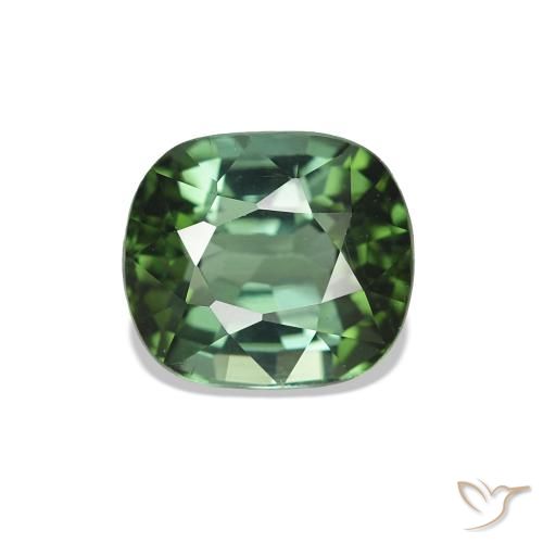 Tourmaline Vert foncé naturelle Coussin, 1.55 ct, VVS-VS