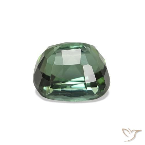 Tourmaline Vert foncé naturelle Coussin, 1.55 ct, VVS-VS