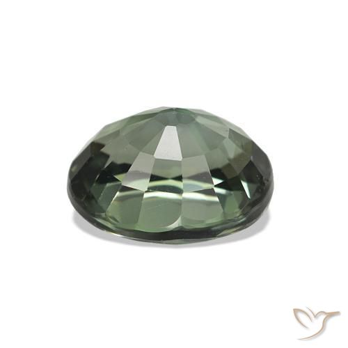 Tourmaline Vert brunâtre naturelle ovale, 1.70 ct, VVS-VS