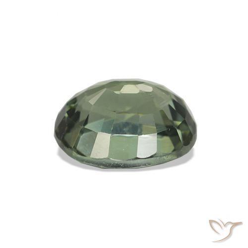 Tourmaline Vert forêt léger naturelle Coupe ovale, 1.57 ct, VVS