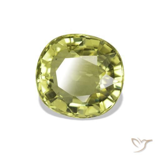 Tourmaline Vert clair naturelle ovale, 1.62 ct, VS