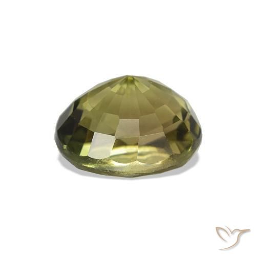 Tourmaline Vert forêt chaud naturelle ovale, 1.41 ct, VVS-VS