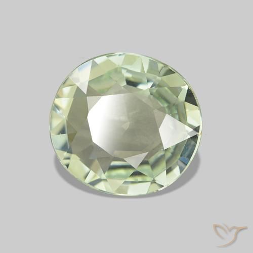 Tourmaline Vert grisâtre naturelle Coupe ovale, 1.74 ct, VVS-VS
