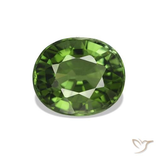 1.73ct Vert terreux Tourmaline Pierres précieuses, ovale, VVS-VS