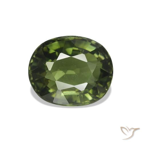 Tourmaline Vert foncé naturelle ovale, 1.78 ct, VS